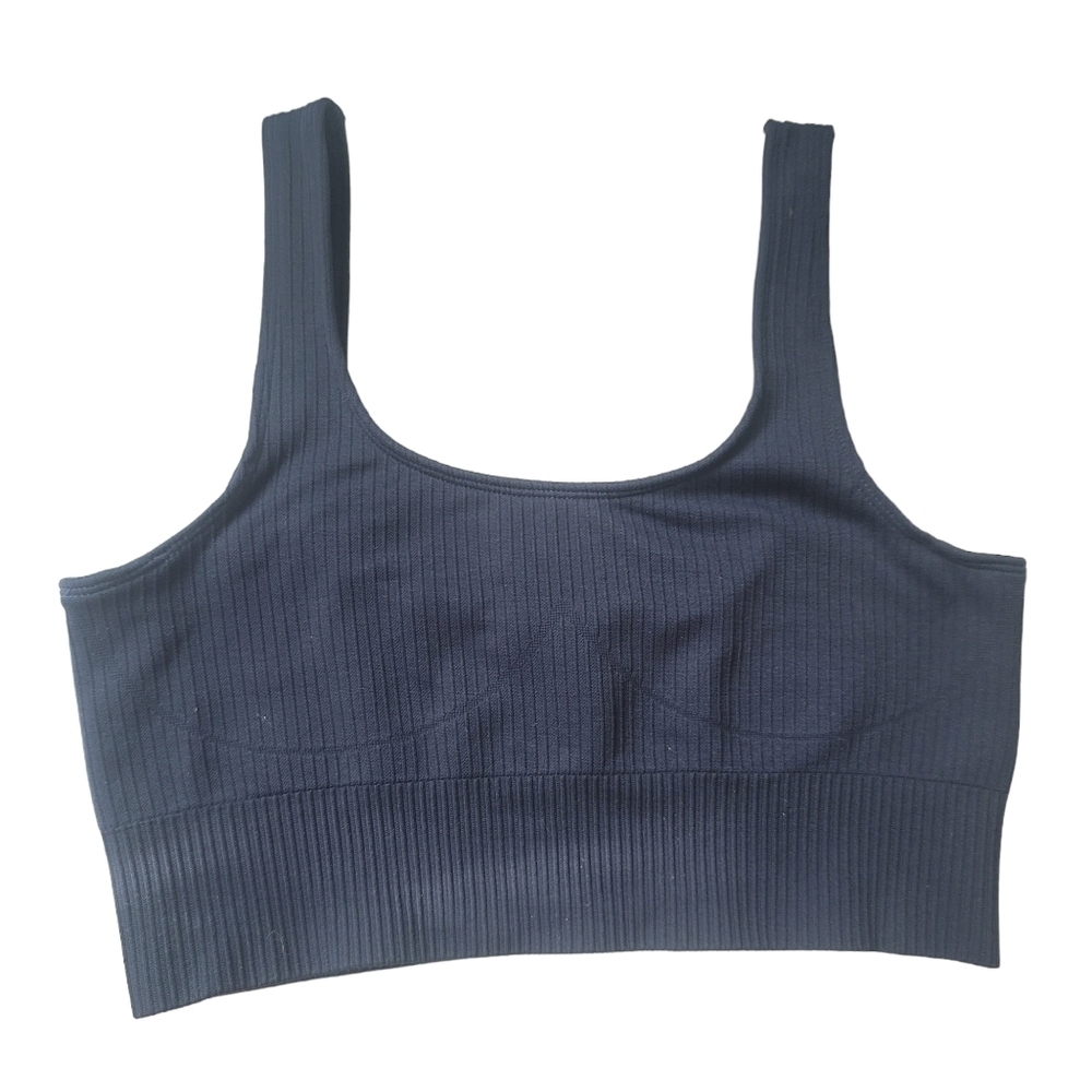 Aim'n Women Medium Navy Blue‎ Athletic Sports Bra NO PADDING